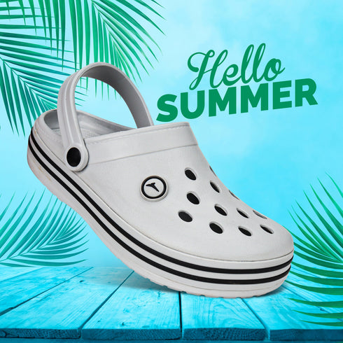 CLOGS-001 Solid Color Comfortable Clogs for Men